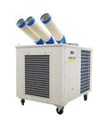 No Sweat Heavy Duty Industrial Portable Air Conditioner 28900 BTU 3.15KW 220V Turbo Fan with three air ducts.