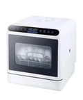 Compact Portable Mini Countertop Dishwasher With Smooth Fully Automatic Drawer Operation For Small Kitchens And Apartment Living showing clean dishes inside