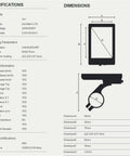 Specifications and dimensions for Replacement TFT Colored Display For Electric Bike Odometer And Speed Meter Built For BBS01 BBS02 BBSHD