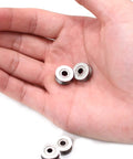 10 Pack V624ZZ Sealed Ball Bearings And V Groove Guide Pulleys Top Shelf Bearing Steel For Smooth Sliding Doors And Steering Systems Featuring A Tight Four Millimeter Inner Bore And Compact 3 X 13 X 6 Millimeter Profile held in a hand.