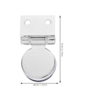 Premium Glass Door Hinge With 180 Degree Fixed Clamp For Frameless Showers And Kitchen Cabinets, Ridiculously Strong Hold, Flat Out Sleek Finish, Zero Wiggle Motion Built Tough As Nails, silver finish, 4cm x 7cm size