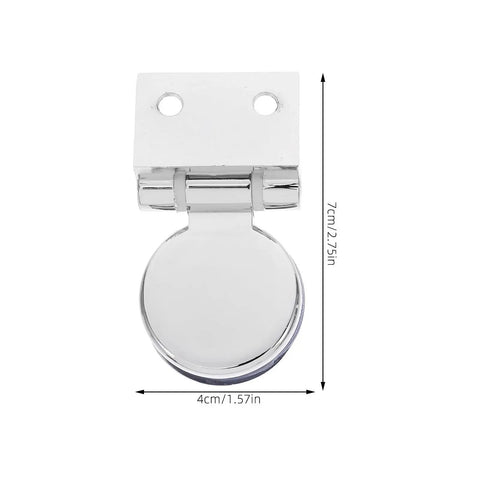 Premium Glass Door Hinge With 180 Degree Fixed Clamp For Frameless Showers And Kitchen Cabinets, Ridiculously Strong Hold, Flat Out Sleek Finish, Zero Wiggle Motion Built Tough As Nails, silver finish, 4cm x 7cm size