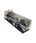 Lgxenzhuo 8 Inch Precision Metal Lathe For Benchtop Use With Brushless Motor And Adjustable Speeds Up To Twenty Two Fifty Rpm shown from the side, featuring controls and metal frame.
