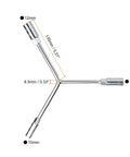 Y Shaped Three Way Socket Wrench Set Long Arm 10mm 12mm 14mm Hex Wrench For Car And Motorcycle Repair, 135mm steel tool