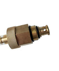 Close-up of brass connector of Oil Filter Drain Tool With Release Hose For Toyota Lexus Scion Cartridge Style Filters 2.0L to 5.7L Engines