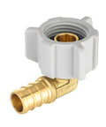 25 Pack PEX Half Inch Female NPT Swivel Elbow Brass Crimp Fittings For PEX Tubing, DIY Friendly Plumbing Adapters, ASTM F1807