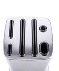 Top view of Six Slot Stainless Steel Knife Holder Rack with Anti Skid Pad showcasing slot openings for kitchen storage.