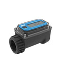 Digital Turbine Water Flow Meter With Nylon Body, Reads 3-30 GPM, Lightweight 12 Oz, Easy Nozzle Mount For Quick Reading, Water Only Meter, Durable Nylon Sensor, Includes Batteries And Manual, black threaded inlet