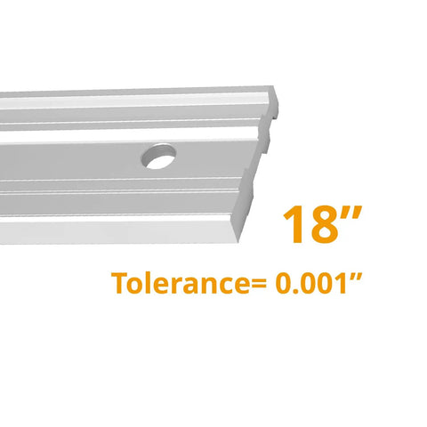 18 Inch Straight Edge For Woodworking Pros, Dope Precise Flatness To Within.001 Inch, aluminum straight edge with measurement detail
