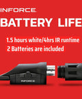 Gen 2 WML 400 Lumen Weapon Light With White Light And IR Illuminator Black Finish showcasing battery compartment open