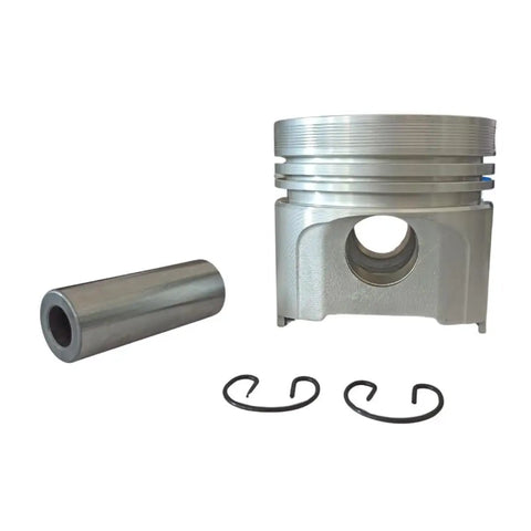 Piston With Pin For Heavy Duty Diesel Engines STD Fit Compatible With D1402 And V1902 Engine Models Construction Equipment Parts Replacement Engine Component For Linear To Rotary Power Transfer, silver piston with pin and clips