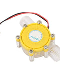 Yellow micro hydroelectric DC turbine generator for off grid power 12V low noise compact water turbine with wiring