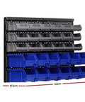 30 Bin Wall Mounted Storage Rack for Screws Nuts Bolts and Small Hardware Parts Heavy Duty Garage Tool Organizer with Bright Multi Colored Bins Great for Home Workshop and DIY Projects 2 Pack