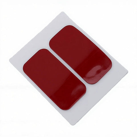 Red adhesive pads for Ultra Strong Magnetic Cabinet Catch For Kitchen, Bathroom And Wardrobe Doors, Stainless Steel With Brushed Finish