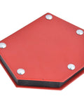 Heavy Duty Magnetic Welding Holder Clamp With Rock Solid 22kg Grip For Precision Multi Angle Work, red alloy steel tool.
