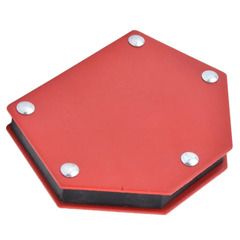 Heavy Duty Magnetic Welding Holder Clamp With Rock Solid 22kg Grip For Precision Multi Angle Work, red alloy steel tool.