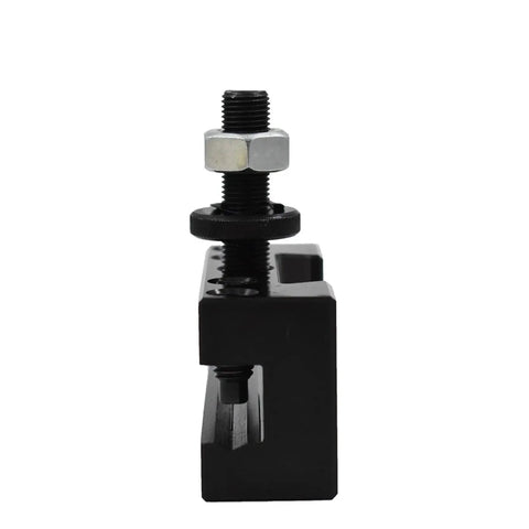 Premium Two Pack Ax Style Piston Tool Holder For Mini Metal Lathes Tough Quick Change Post with threaded bolt and flat washer.