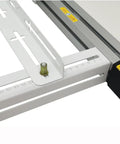 Heavy Duty Acrylic Bender Heater With Smart Angle Bracket Setup And Rapid Water Cooling Loop Manual Hot Plastic Pvc Bending Machine For Sign Shops And No Hassle Workshop Builds 1250Mm angle bracket and measuring scale detail close-up