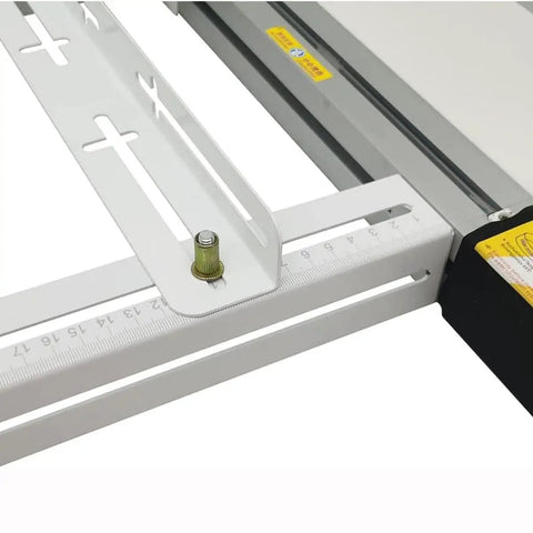Heavy Duty Acrylic Bender Heater With Smart Angle Bracket Setup And Rapid Water Cooling Loop Manual Hot Plastic Pvc Bending Machine For Sign Shops And No Hassle Workshop Builds 1250Mm angle bracket and measuring scale detail close-up