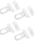 4 Pack Kidproof Cabinet Locks For Oven And Refrigerator Durable Multi-Functional Door Locks, white set with secure latch.