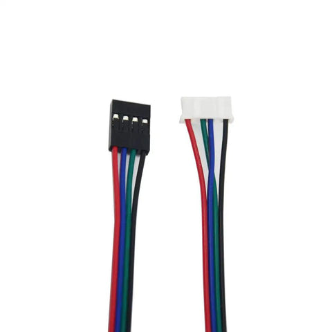Close-up of Six 1M Dupont Cables 4 Pin To 6 Pin For Stepper Motors And 3D Printers XH 2.54 To PH 2.0 Connectors