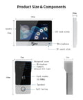 Diagram of Two Wire Video Intercom System With Indoor Monitor And Wifi Doorbell Camera, 7 Inch 1080P Touchscreen components.