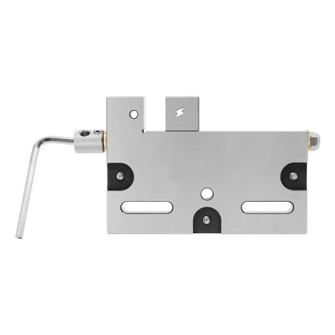 Beefy 4 Inch Wire Cut EDM Vise Fixture For CNC Wire EDM And Wire Milling Machines with Wrench, Front View