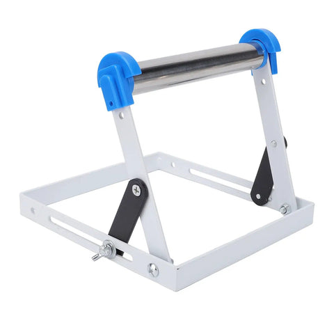 Heavy Duty Steel Material Roller Stand For Table Saw And Miter Saw, Tough As Nails Foldable Workpiece Support Extender Grips Tight Stops Sliding Keeps Long Boards Rock Solid Up To 107 Pounds Capacity