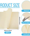 20 Pack Flower Wrapping Paper 22 By 22 Inches Waterproof Floral Bouquet Paper For Gift Bags DIY Florist Supplies, sheet detail