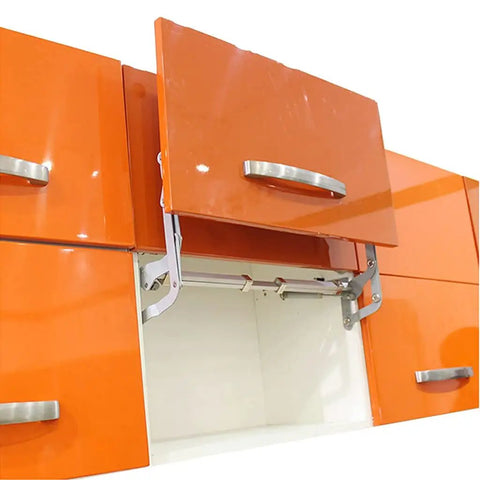 Vertical Lift Cabinet Door Hinge With Pneumatic Flap Up Support For Overhead Cabinets Smooth Upward Opening Keeps Microwaves Dishwashers