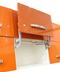 Smooth Vertical Lift Cabinet Door Hinge For 6-8Kg Doors No-Fuss Pneumatic Flap Up Support on orange cabinet with open door