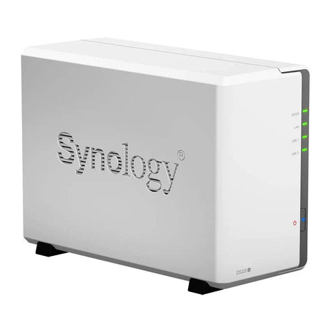 Compact Synology DS220j Versatile Nas Network Attached Storage Server With Quad Core 1.4 Ghz Processor And 512 Mb Ram for home backup.