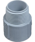 Three Quarters Inch Male Threaded And Socket Terminal Adapter For PVC Conduit To Boxes And Metallic Systems UL Listed Grey Handy Conduit Adapter That Fits Threaded Fittings And Boxes For Quick Secure Electrical Installations, gray PVC conduit adapter