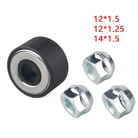 Heavy Duty Wheel Stud Installer Kit For Cars And Trucks With 3 Hub Nuts To Replace Broken Tire Bolts M12x1 25 M12x1 5 M14x1 5 Fast Fix For Most Vehicles, steel install tool and nuts