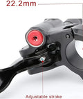 Splumzer MTB 4-Piston hydraulic disc brake set, front-left/rear-right, 22.2mm clamp