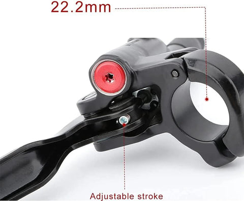 Splumzer MTB 4-Piston hydraulic disc brake set, front-left/rear-right, 22.2mm clamp
