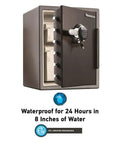Fireproof And Waterproof Safe With Dial Combination, 2.05 Cu Ft Heavy Duty Safe For Docs Valuables USBs And Media, open door view