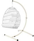 Built To Last Hammock Chair Stand For Indoor And Outdoor Use Heavy Duty Steel C Stand With White Finish Supports Up To 350 Lbs