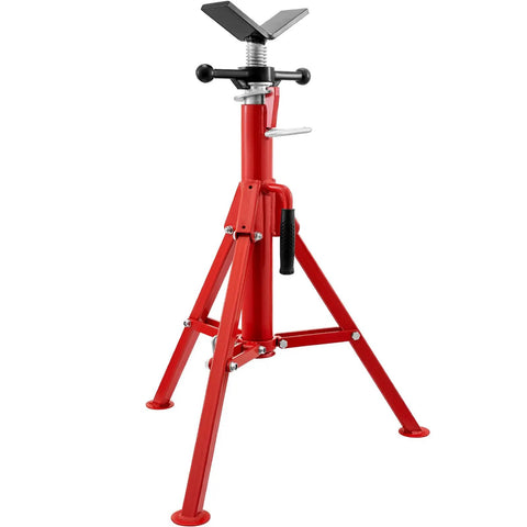 Heavy Duty V Head Pipe Stand For No Sweat Adjustable Height And Foldable Build Rock Solid Tripod Base Fits One Eighth To Twelve Inch Pipe Two Thousand Five Hundred Pounds Capacity Built Damn Tough