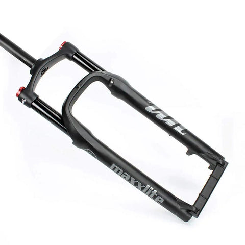 Beefy Fat Bike Air Fork 26 Inch With One And One Eighth Inch Steering Tube 135mm Spread 120mm Travel D34mm Inner Tube Fits 4.0 Inch Tires