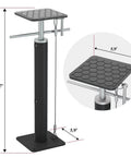 RV Slide Out Support Jack 19 to 42 Inches, 5000 Lbs, Non Marring TPE Pad, Set of 2, adjustable jack with close-up on pad details.
