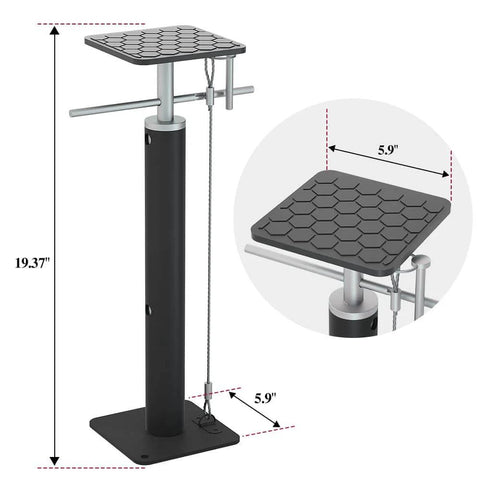 RV Slide Out Support Jack 19 to 42 Inches, 5000 Lbs, Non Marring TPE Pad, Set of 2, adjustable jack with close-up on pad details.