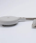 Heavy Duty Lid Support Hinge 90 Degree Open With Silent Damping shown on its side, showcasing the sturdy design and short arm.
