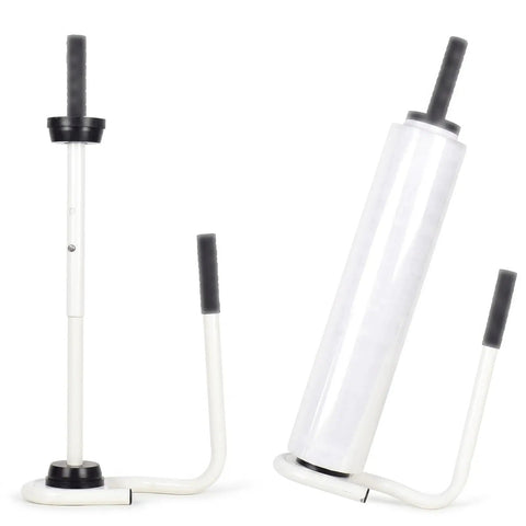 Beefy Heavy Duty Stretch Wrap Dispenser Adjustable Handheld Packaging Film Holder With Stable U Shaped Base And Protective Covers