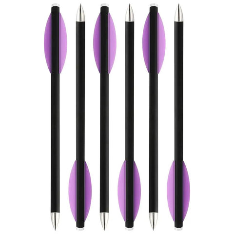 Six Pack 6.3 Inch Mixed Carbon Crossbow Bolts Arrows For Target Practice And Small Game Hunting Lightweight 9g Shafts With Plastic Vanes