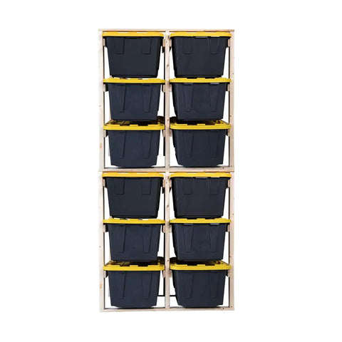 Rock Solid Garage Storage Rack And Tote Bin Organizer Holds Up To 27 Gallon Bins Heavy Duty Shed Shelf Rack Multi Piece Organization System No Sweat Assembly Top Notch Pick For Any Workshop