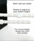38mm Gold Toilet Handle And Button Pusher Upgrade with 360 Degree Rotatable rods for height adjustment
