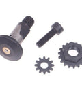 Heavy Duty Metal Shear Replacement Nut For Electric Pruner Tools Featuring Slick Precision Threads and Rock Solid Build, four metal parts, including a replacement nut and bolt.