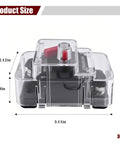 High Octane 30 Amp Manual Reset Circuit Breaker Rated For 12V To 48V DC Circuits with waterproof cover, dimensions 3.11in x 2.12in x 0.98in.