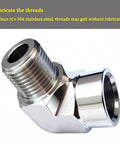 Built Tough Stainless Steel 304 Forged 90 Degree Street Elbow NPT Female X NPT Male Three Eighths Inch Pipe Fitting